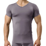 Carregue a imagem no visualizador da Galeria, Men&#39;s Sheer Undershirts Man Ice Silk Mesh See through Basics Shirts Sexy Fitness Bodybuilding Underwear  Amaijoin
