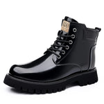 Load image into Gallery viewer, Hot Selling Men&#39;s Leather Boots Winter Thick Bottomed Work Boots British Style High Top Shoes Men&#39;s Retro Business Boots  Amaijoin
