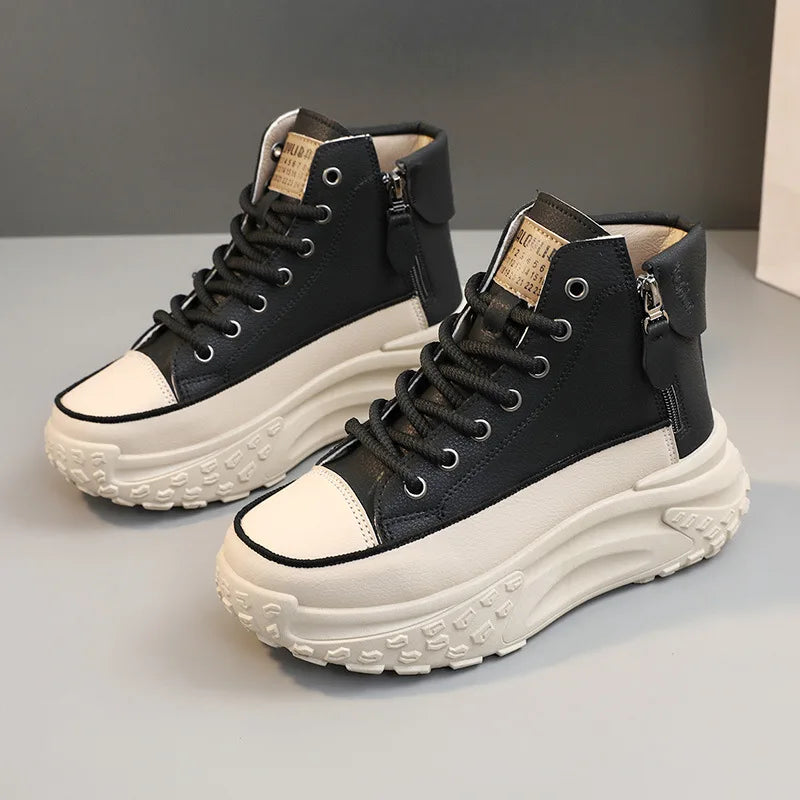 2024 New Women Sneakers Luxury Fashion High Top Women Boots Platform Casual Shoes Outdoor Running Shoes for Women Tenis De Mujer  Amaijoin