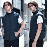 Carregue a imagem no visualizador da Galeria, Men Summer Air Conditioning Clothing Fan Cooling Vest 2022 New USB Charging Cooling Sport Man Outdoor Solid Color Coat Plus Size  Amaijoin
