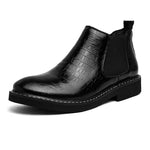 Carregue a imagem no visualizador da Galeria, 38-46 Men Boots 5CM Heel Leather Autumn Fashion Chelsea Shoes Comfortable Brand Black Safety Ankle Flats Cool Gift  Amaijoin
