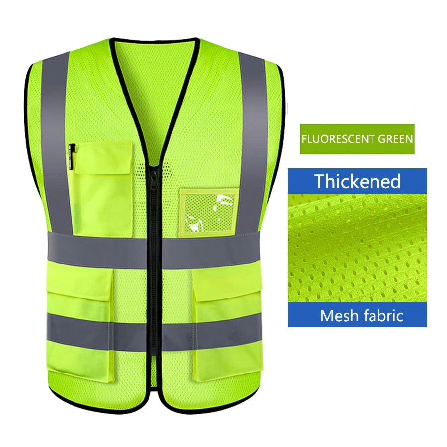 Adjustable Reflective Security Vests High Visibility Reflective Safety Vest Traffic Night Outdoor For Running Cycling Sports  Amaijoin