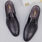 Carregue a imagem no visualizador da Galeria, Luxury Brand Half Drag Casual Sandals Shoes Men Slippers Genuine Leather Loafers Lazy Penny Shoes High Quality Slip on Mens Shoe  Amaijoin
