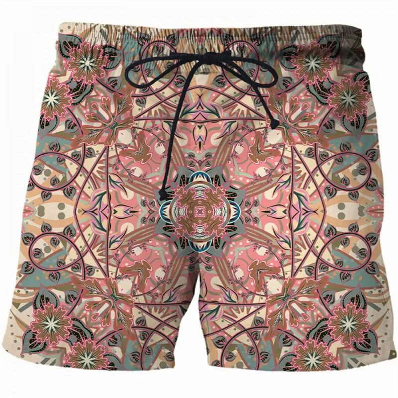 Retro Luxury 3d Print Floral Beach Shorts For Men Summer Swimming Trunks Surf Board Shorts Popular Streetwear Sports Short Pants  Amaijoin