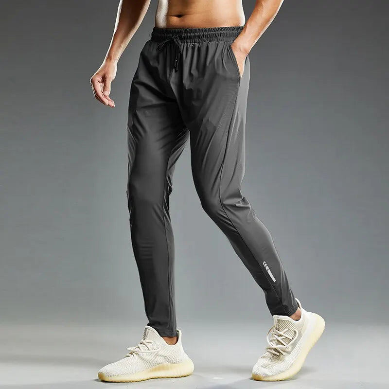 Summer Elastic Men Running Sport Pants Jogging Sweatpants Casual Outdoor Training Gym Fitness Trousers  Amaijoin