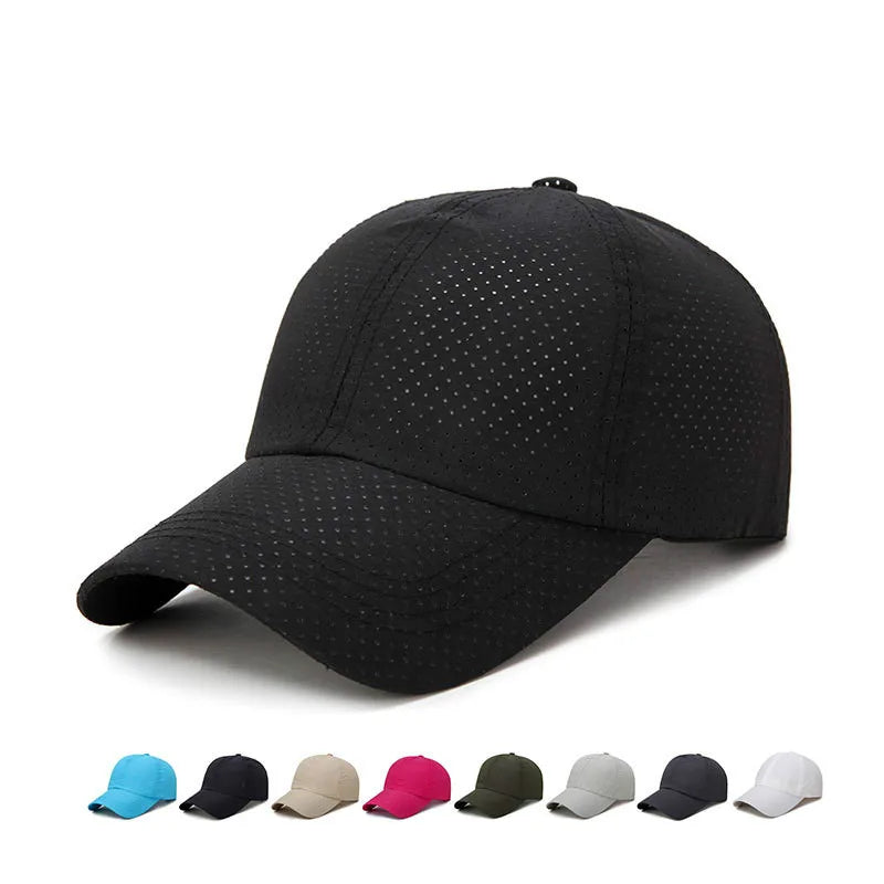 2023 New Summer Men Women Snapback Quick Dry Mesh Baseball Cap Sun Hat Bone Breathable Hats Adjustable outdoor hat  Amaijoin