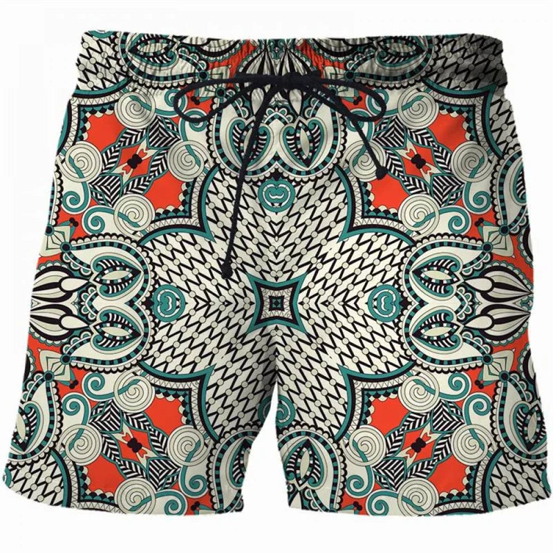 Retro Luxury 3d Print Floral Beach Shorts For Men Summer Swimming Trunks Surf Board Shorts Popular Streetwear Sports Short Pants  Amaijoin