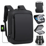 Carregue a imagem no visualizador da Galeria, High Quality Men Backpack New Waterproof Business Travel Laptop Luggage Shoulder Bag Large Capacity Multifunctional USB Backpack  Amaijoin
