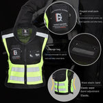 Carregue a imagem no visualizador da Galeria, Motorcycle Vest Reflective Vest Motorcycle Jacket Biker Vest  Moto Reflective Jacket Safty Waistcoat Warning Green Yellow Black  Amaijoin
