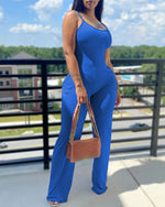 Carregue a imagem no visualizador da Galeria, Summer cross-border U-neck sleeveless pocket design casual jumpsuit  Amaijoin
