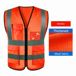 Carregue a imagem no visualizador da Galeria, Adjustable Reflective Security Vests High Visibility Reflective Safety Vest Traffic Night Outdoor For Running Cycling Sports  Amaijoin
