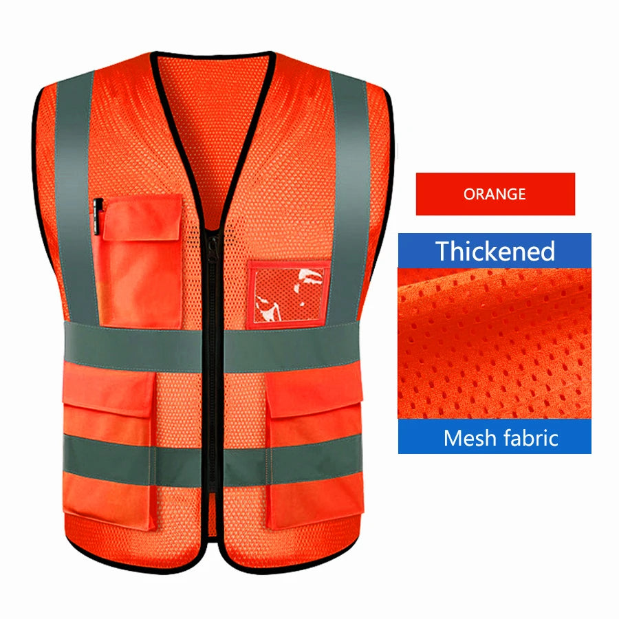 Adjustable Reflective Security Vests High Visibility Reflective Safety Vest Traffic Night Outdoor For Running Cycling Sports  Amaijoin