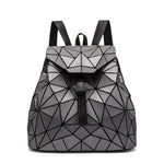 Load image into Gallery viewer, Women Geometric Backpack Bags Matte Female Drawstring Backpacks For Teenage Girls Bagpack Bag Ladies Holographic Daily Backpack  Amaijoin
