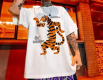 Carregue a imagem no visualizador da Galeria, ZAZOMDE Summer Men Tee Korean Fashion Retro Loose Letter Cartoon Tiger Short-sleeved Cotton T Shirt Oversized Tops Unisex Tees  Amaijoin
