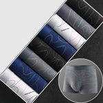 Carregue a imagem no visualizador da Galeria, 8Pcs/Lot Men&#39;s Sexy Underwear Boxer Shorts Milk Silk Soft Comfortable Fabric Fashion Print Breathable Antibacterial Men&#39;s Shorts  Amaijoin
