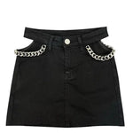 Carregue a imagem no visualizador da Galeria, Summer New High-waisted A- line Denim Mini Dress Women&#39;s Sensibility Spicy Girl Hollow Zipper Skirt Prominent Butt Lifting  Amaijoin
