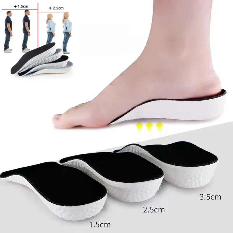 Height Increase Insoles for Men Women Shoes Flat Feet Arch Support Orthopedic Insoles Sneakers Heel Lift Memory Foam Shoe Pads  Amaijoin