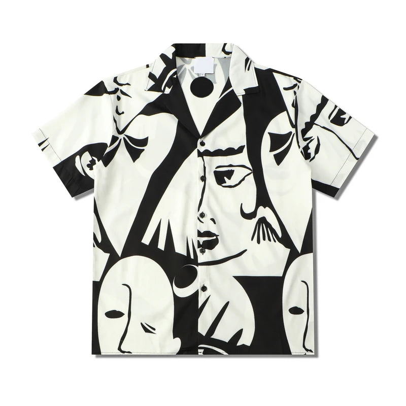 Dark Icon Printed Vintage Street Men's Shirt Summer Polo Shirts Man Male Top  Amaijoin