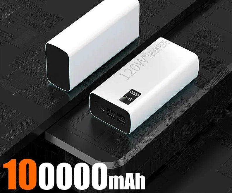 Xiaomi 100000mAh High Capacity Power Bank 120W Fast Charging Powerbank Portable Battery Charger For iPhone Samsung Huawei  Amaijoin