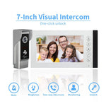 Carregue a imagem no visualizador da Galeria, AnjieloSmart 7 Inch Wired Video Door Phone Home Intercom for Apartment Street Doorbell Camera Call Panel Unlock Talk Waterproof  Amaijoin
