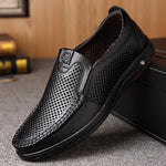 Load image into Gallery viewer, Men&#39;s Summer Loafers Shoes Genuine Leather Soft Man Casual Slip-on Cutout Shoes Cowhide Summer Loafers 2023  Amaijoin
