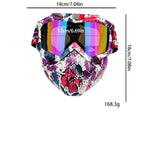 Load image into Gallery viewer, Motorcycle Mask Sakura Pattern Street Hip Hop Face Mask Motorcycle Goggles Mask Open Face Motorcycle Helmet Cycling Face Shield  Amaijoin
