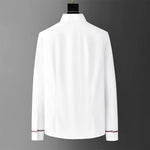 Carregue a imagem no visualizador da Galeria, Brand Clothing Luxury Embroidery Shirts Men Long Sleeve Slim Fit Casual Shirts High-quality Business Social Party Tuxedo Blouse  Amaijoin
