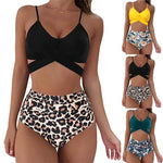 Carregue a imagem no visualizador da Galeria, Bikinis Sets 2024 Sexy Women Sexy Leopard Print Bikini Set Push Up Bathing Swimwear High Waist Swimsuit 호0캉스 수영복 Bikini Mujer  Amaijoin
