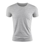 Carregue a imagem no visualizador da Galeria, New Men&#39;s Short Sleeve T-Shirt Basic Plain Casual Gym Muscle Crew Neck T-Shirts Slim Fit Tops Tee Summer Man Clothing  Amaijoin
