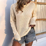 Carregue a imagem no visualizador da Galeria, Women&#39;s Casual Fashion 2022 Long Sleeved Knitting Solid Color Sweater Top Women&#39;s sweater korean fashion y2k clothes 2024  Amaijoin
