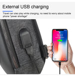 Carregue a imagem no visualizador da Galeria, Running Chest Bag for Men USB Charging Fashion Streetwear Sling Pack Crossbody Motor Cycling Backpack for College Student Unisex  Amaijoin
