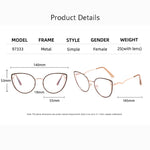 Carregue a imagem no visualizador da Galeria, Anti-Blue Light Rays Eyeglasses Frame Women Cat Eye Glasses Brand Designer Clear Lens Computer Optical Eyewear 97333  Amaijoin
