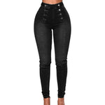 Carregue a imagem no visualizador da Galeria, 2022 Fashion High Waist Women Pencil Jeans Skinny Hip Lifting Double-breasted Slim Fit Stretchy Denim Pants Sexy Bodycon Jeans  Amaijoin
