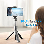 Carregue a imagem no visualizador da Galeria, FANGTUOSI NEW Portable Bluetooth Wireless Selfie Stick Tripod With Bluetooth shutter For Huawei iPhone Xiaomi Smartphone  Amaijoin
