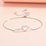 Carregue a imagem no visualizador da Galeria, Fine 925 Sterling Silver Crystal custom Heart Bracelet for Women Jewelry Fashion designer Party Wedding Engagement Birthday Gift  Amaijoin
