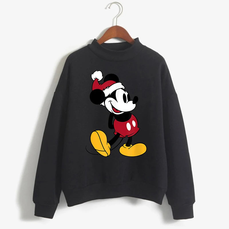 Sweatshirts Turtleneck Minnie Kawaii Cartoon  Anime Sweatshirt Disney Mickey Mouse Hoodie Clothes Girl Boy Top Hoodies  Amaijoin