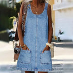 Carregue a imagem no visualizador da Galeria, Vestido Jeans Cross  Amaijoin
