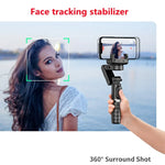 Carregue a imagem no visualizador da Galeria, 360 Rotation Following Shooting Mode Gimbal Stabilizer Selfie Stick Tripod Gimbal For iPhone Phone Smartphone Live Photography  Amaijoin
