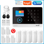 Carregue a imagem no visualizador da Galeria, Gautone Tuya Smart Wifi Home Security Alarm System Wireless GSM Fire Alarm System Panel Smart Life App Control work with Alexa  Amaijoin
