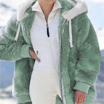 Carregue a imagem no visualizador da Galeria, Winter Warm Women&#39;s Faux Fur Jacket Plush Coat New Casual Hooded Zipper Soft Fleece Cashmere Jackets Female Thick Clothing y2k  Amaijoin
