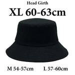 Carregue a imagem no visualizador da Galeria, Big Head Man Large Size Bucket Hats Boy 60-63cm Plus Size Summer Fisherman Cap Women‘s 54-57cm Pure Cotton Panama UPF50+ Sun Hat  Amaijoin
