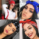 Carregue a imagem no visualizador da Galeria, Fashion Bohemian Print Bandana Hair Bands for Women Girls Turban Headband Unisex Square Scarf Handkerchief Hair Accessories  Amaijoin
