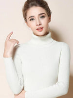 Carregue a imagem no visualizador da Galeria, New Turtleneck Jumper Woman Knitted Blouses Fashion Ladies Sweaters Winter Thermal Striped Long Sleeve Autumn Warm Tops Bacis  Amaijoin
