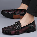 Carregue a imagem no visualizador da Galeria, Trendy Brand Men&#39;s Genuine Leather Shoes Luxurious Banquet Dress Shoes Men&#39;s Low Top Loafers Casual Walking Shoes Big Size：36-47  Amaijoin
