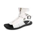 Carregue a imagem no visualizador da Galeria, Luxury Brand White Roman Sandals Summer 2023 New Beach Shoes Men&#39;s New Casual Sandals Men&#39;s Outdoor Comfortable Zippered Sandals  Amaijoin
