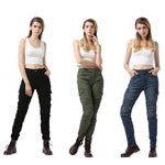 Carregue a imagem no visualizador da Galeria, Women Motorcycle Pants Four Seasons Locomotive Jeans Wearable Motocross Pants Moto Motorbiker Biker Riding Pants Pantalon Moto  Amaijoin
