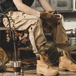 Carregue a imagem no visualizador da Galeria, HOUZHOU Techwear Cargo Pants Men Black Cargo Trousers Male Vintage Japanese Streetwear Hip Hop Pockets Casual Safari Style Loose  Amaijoin
