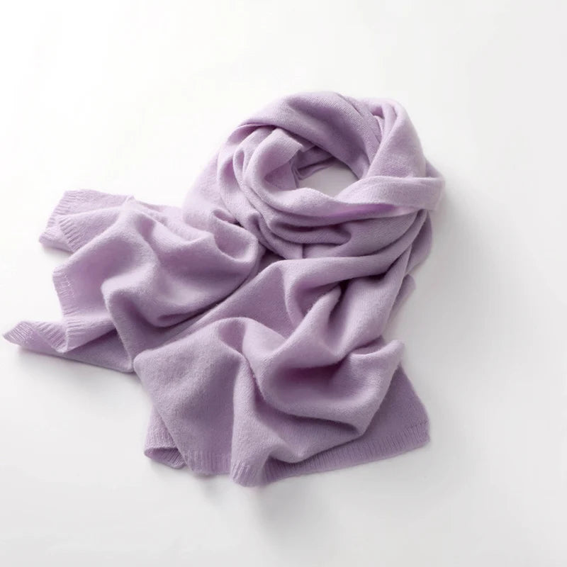 KOIJINSKY New 100% Cashmere180*45 180*40 Women's Knitted Scarf Autumn Soft Solid Scarf Winter Warm Solid Men's Scarf  Amaijoin