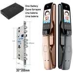 Carregue a imagem no visualizador da Galeria, WiFi Tuya APP Voice Intercom Digital Door Lock  High Quanlity 3D Face Recognition Smart Door Lock With Camera  Amaijoin
