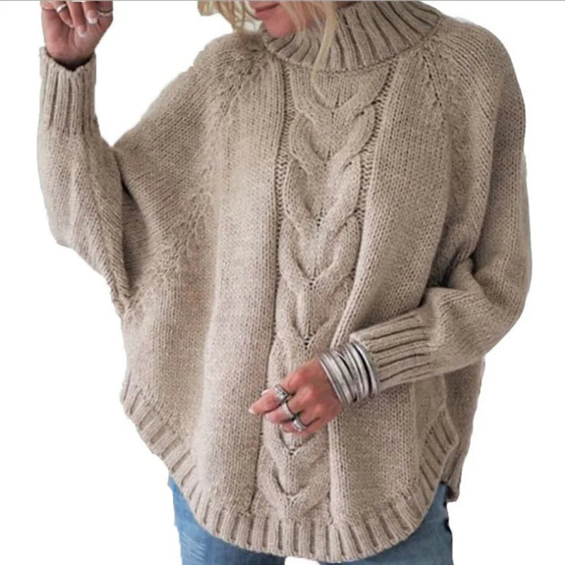 Women Sweater Casual Pullovers Autumn Winter Basics Knitted Loose O-neck Batwing Sleeve Elegance Sweet Female Clothing  Amaijoin